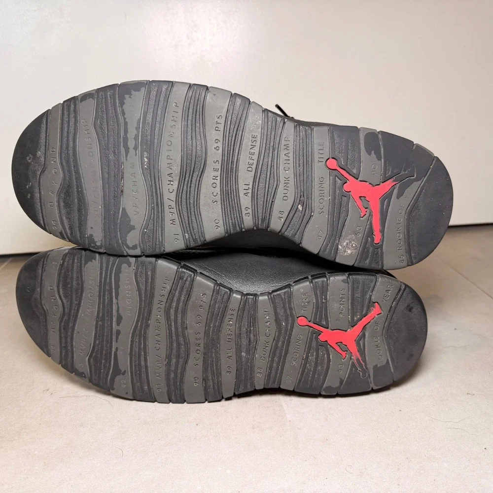 US‎ 12 Air Jordan 10 Retro Shadow Black Mens 310805-002 Dark Red Nubuck 2017 Mid